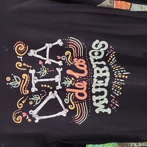Black Long Sleeve Shirt with Skull Design